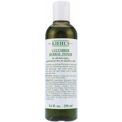 Kiehl's Okurková pleťová voda bez alkoholu Cucumber Herbal Alcohol-Free Toner (pro suchou až citlivou pleť) 250 ml – Zbozi.Blesk.cz