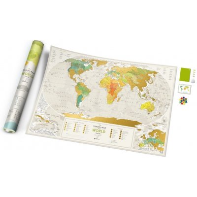 Stírací mapa světa Travel Map Geography – Zboží Mobilmania