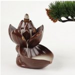 Ancient Wisdom Stojan na vonné kužely Tekoucí dým hnědý lotos – Zboží Dáma