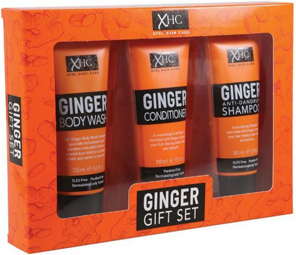 Xpel Ginger šampon 100 ml + kondicioner 100 ml + sprchový gel 100 ml dárková sada