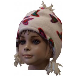 Dívčí čepice zimní podšitá bílá
