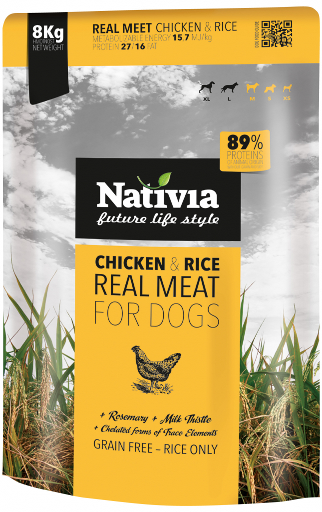 Nativia Real Meat chicken & rice 8 kg