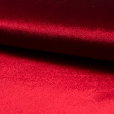 Samet DE LUXE červený, 260g/m, š.145 – Zboží Dáma