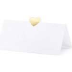 Paris Dekorace Svatební jmenovky na stůl srdce, zlaté – Hledejceny.cz