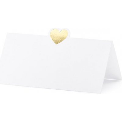 Paris Dekorace Svatební jmenovky na stůl srdce, zlaté – Hledejceny.cz