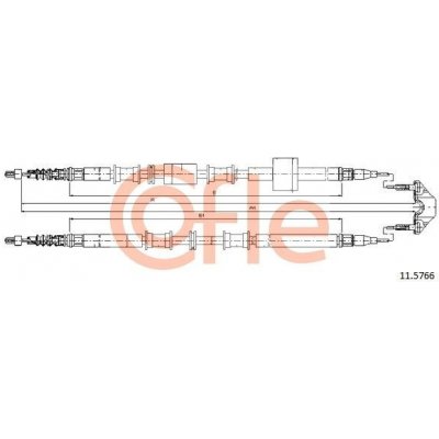 Tažné lanko, parkovací brzda COFLE 11.5766 – Hledejceny.cz