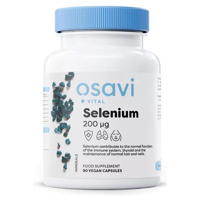 Osavi Selenium, Selen, 200 μg, 90 rostlinných kapslí