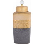 Eurolamp | Keramická dóza 30x14,5x14,5 cm šedá/zlatá | 752-20332 – Hledejceny.cz