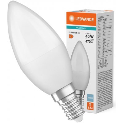 LEDVANCE Žárovka LED 4,9W-40 E14 6500K 200° CLASSIC – Hledejceny.cz