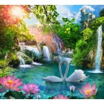 Norimpex Diamantový obrázek Labutě a lekníny 30x40 cm – Hledejceny.cz