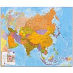 Maps International Asie - nástěnná politická mapa 120 x 100 cm Varianta: bez rámu v tubusu, Provedení: laminovaná mapa v lištách – Zboží Dáma