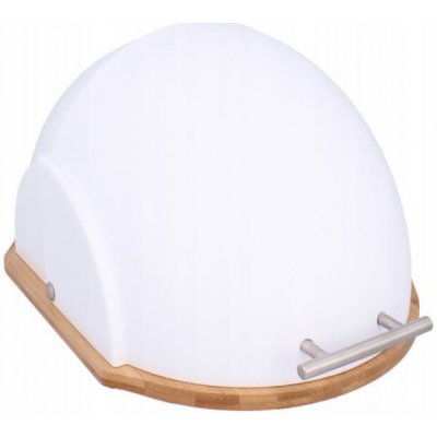 Haus Roland Curcuma Chlebník plastový s dřevěným dnem bílý – Zbozi.Blesk.cz