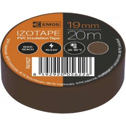 Emos F61927 páska izolační PVC 19 mm x 20 m hnědá