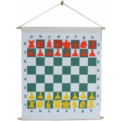 CNChess Demonstrační magnetická šachovnice rolovací 66x66 cm – Zboží Dáma