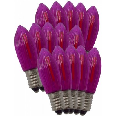 ElektroSkalka Žárovky LED svíčky 14V až 55V/0,3W E-10 Filament 15ks růžové (1ks) – Hledejceny.cz