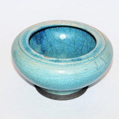 Kadidelnice keramická, RAKU miska VIII./tyrkysová – Zboží Dáma