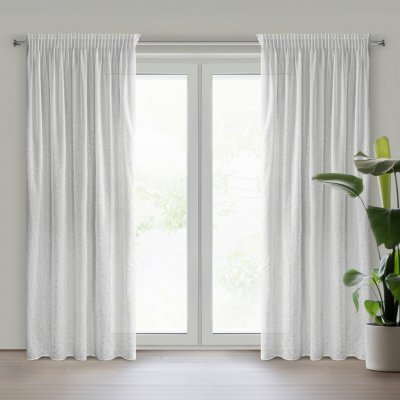 EUROFIRANY ZÁCLONA NA PÁSCE ROXI 140X270 CM BÍLÁ – Hledejceny.cz
