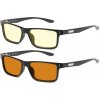 Počítačové brýle Gunnar 2-PACK VERTEX ONYX, jantárová skla + pouzdro VER-00101+VER-00112