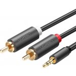 UGREEN AV102 2x RCA kabel (Cinch) jack 3,5 mm 1,5 m (černý) – Sleviste.cz