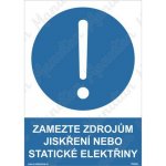 Zamezte zdrojům jiskření nebo statické elektřiny, plast 297 x 420 x 0,5 mm A3 – Sleviste.cz