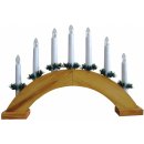 svícen vánoční el. 7 svíček oblouk dřev.přírodní