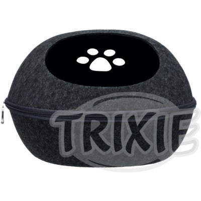 Trixie Plstěná jeskyně pelíšek Liva tmavě šedá 40 x 24 x 47 cm – Sleviste.cz