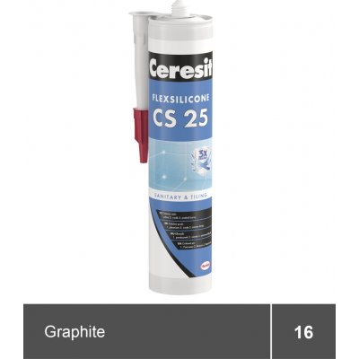 Ceresit CS 25 sanitární silikon 280 g graphite – Zboží Mobilmania