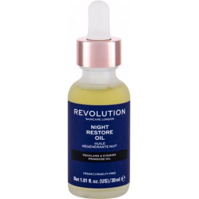 Revolution Skincare Night Restore Oil 30 ml noční olejové sérum pro zlepšení stavu pleti pro ženy