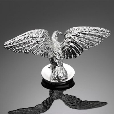 Highway Hawk Soška na blatník Eagle Wide (orel), chrom – Zboží Mobilmania