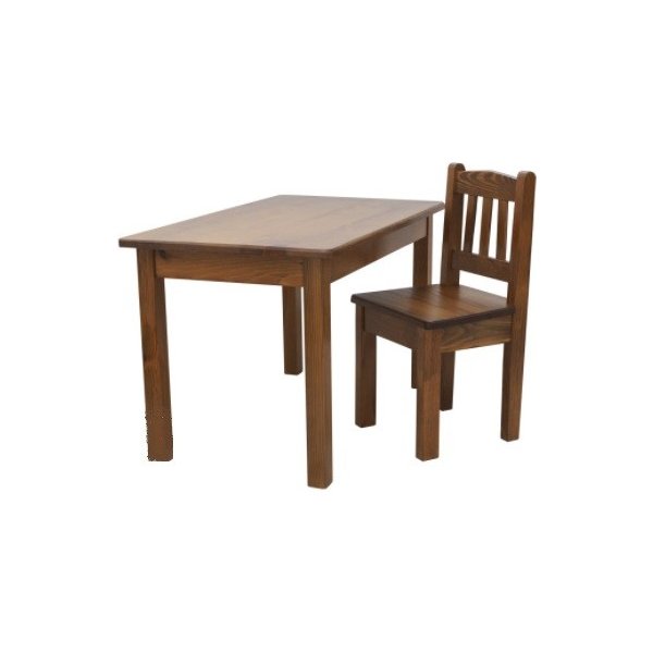 Dětský stoleček s židličkou Via nábytek dřevěný stůl moření odstín dub