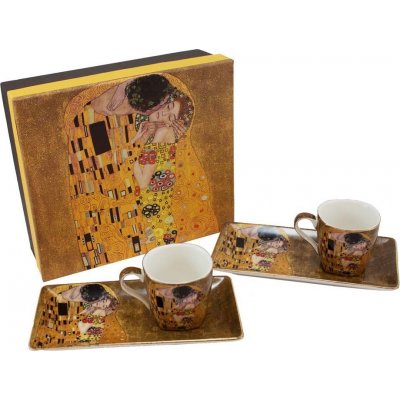 Home Elements Espresso set šálky s podtácky Klimt 6 x 90 ml – Hledejceny.cz
