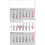 Nástěnný 3měsíční standard šedá s českými jmény 2026 – Sleviste.cz