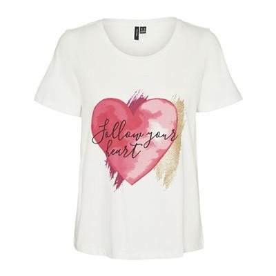 Vero Moda VMAMALA Regular Fit 10291798 Snow White Heart