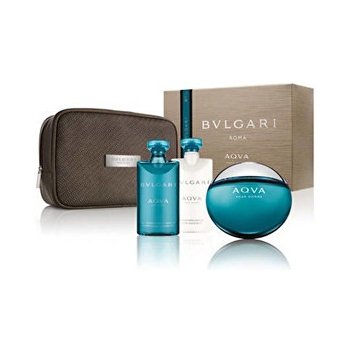 Bvlgari Aqva Pour Homme EDT 100 ml + 75 ml sprchový gel + 75 ml balzám po holení + etue dárková sada