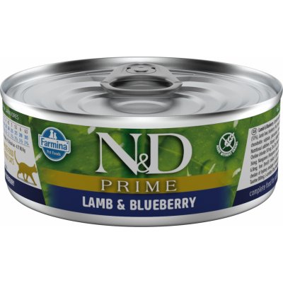 N&D GF Cat Prime Adult Lamb & Blueberry 80 g