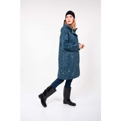 Edith Rainjacket Danefæ deep ocean gold confetti – Sleviste.cz