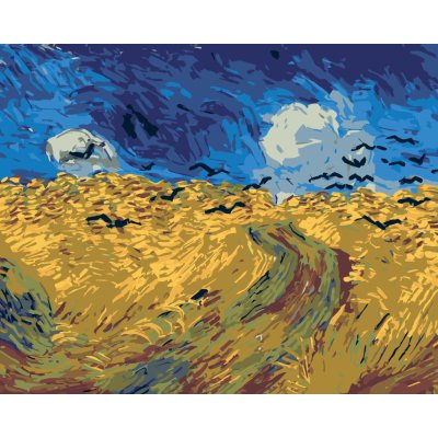 ZUTY Malování podle čísel POLE S HAVRANY VINCENT VAN GOGH 40 x 50 cm – Zboží Mobilmania