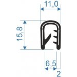 00545014 U-PIRELI s kovovou výztuží bez bříška, 4-6mm, 78°Sh, PVC, -25°C/+70°C, černý – Sleviste.cz