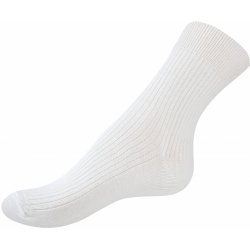 VTR Bavlněné zdravotní ponožky v provedení žebra Bílá