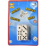 Kostky HRACÍ bílé 16 mm 6 ks – Zbozi.Blesk.cz