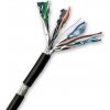síťový kabel Datacom 1217 S/FTP, drát, CAT7, PE,Fca, 500m, černý