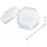 Manumi Silikonová forma na odlévání křišťálové pryskyřice krabička hexagon 90x80x37mm 1 ks – Sleviste.cz