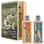 Bohemia Gifts Pro rybáře sprchový gel 250 ml + šampon na vlasy 250 ml, kniha pro muže kosmetická sada