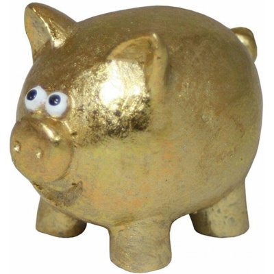 Goba Prasátko zlaté 11,8x9,6cm – Zboží Mobilmania