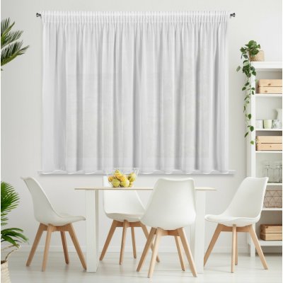 EUROFIRANY ZÁCLONA NA PÁSCE ARLETA 295X160 CM BÍLÁ – Hledejceny.cz