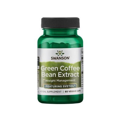 Swanson Green Coffee Bean Extract 60 vegetariánská kapsle 200 mg