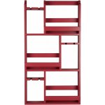 Dutchbone Myron regál na víno červená 80 cm, 120 cm, 10 cm – Sleviste.cz