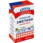 Madeta Jihočeská smetana trvanlivá 31% 250 ml – Zboží Dáma