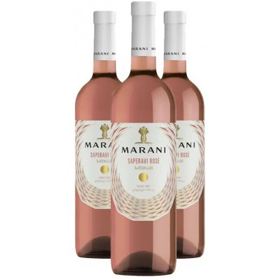 Marani ROSE SAPERAVI suché víno 12% 3 x 0,75 l (holá láhev) – Hledejceny.cz