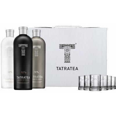 Tatratea 22-72% 3 x 0,7 l (dárkové balení kufr a 6 panáků) – Zboží Dáma